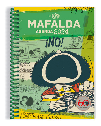 Mafalda 2024 Agenda Para La Mujer Anillada Verde - Quino
