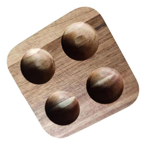 2 Contenedor De Huevos De Madera, Organizador De 4 Rejilla