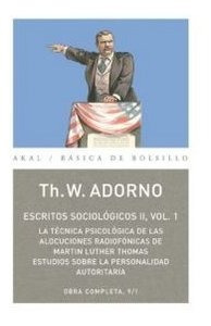 Escritos Sociologios Ii, Vol. 1 - Adorno, Th.w.