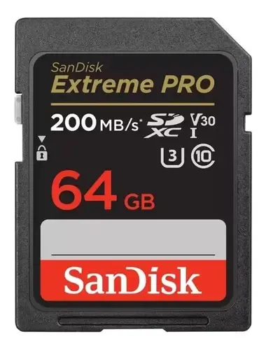 Cartão Memória Sandisk Sd Xc 64gb Extreme Pro 200 Mb/s
