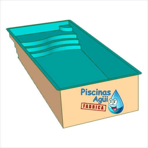 Imagen 2 de 9 de Piscina Instalada Fibra 7,80×3,30×1,70 (piscinasagui Com Ar)