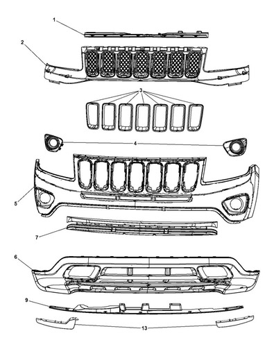 Imagen 4 de 6 de Soporte Parachoque Del Der - Jeep Compass - 2011 / 2014 Orig