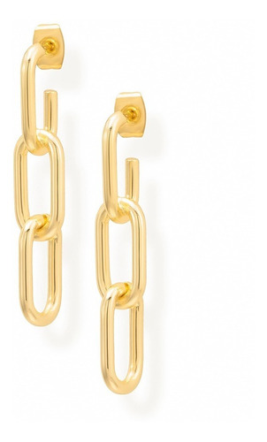 Arete Para Mujer De Tres Aros Lisos Con Chapa De Oro 18k