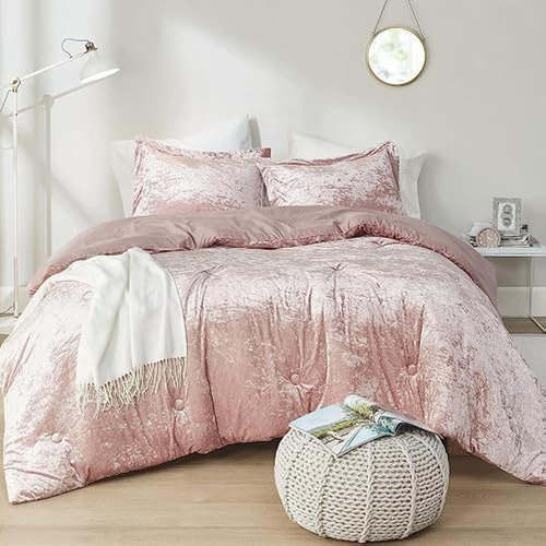 Comfort Spaces Juliette Luxe Edredón Set Velvet Lush Con Mic