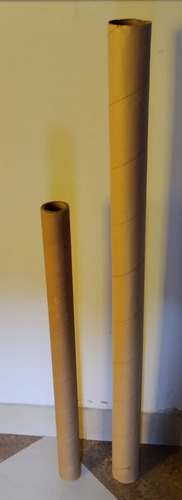 2 Tubos De Cartón 68cm Y 97cm Para Rollos Embalaje Film