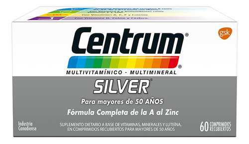 Suplemento Vitaminico Centrum Silver X 60 Comp Sabor Neutro Neutro