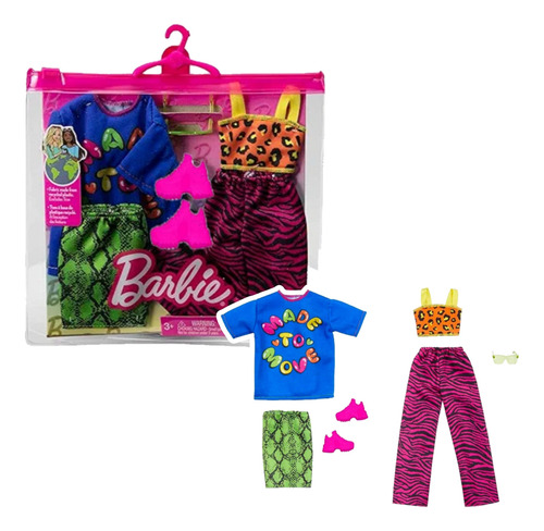 Muñeca Barbie Ropa Y Accesorios Em