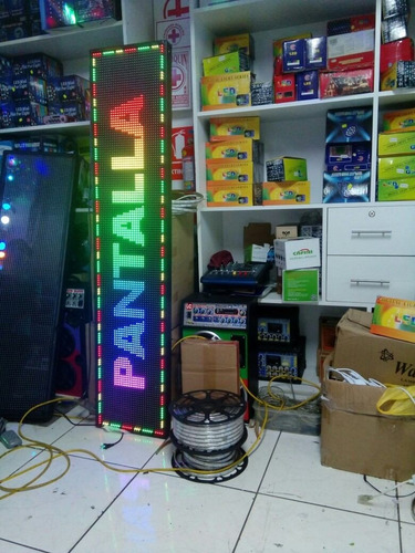 Imagen 2 de 3 de Letrero Led Panel Programable P10 Full Color De 1.65m X 40cm