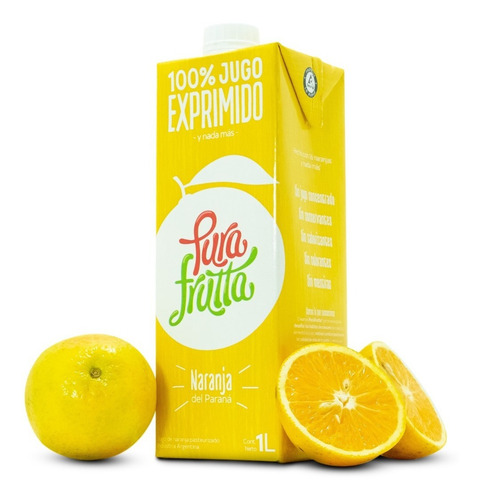 Imagen 2 de 8 de Jugo 100% Exprimido Naranja X 1ltr Pura Frutta 6 Un