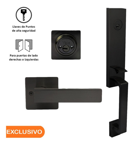 Imagen 1 de 8 de Cerradura Chapa Para Puerta Principal Elegante Yale Mx89580