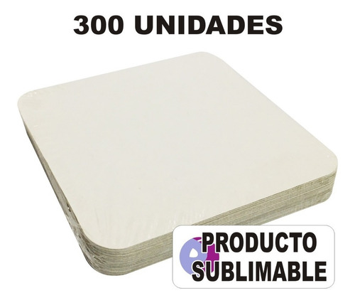 300 Posavasos De Cartón Blanco Sublimable 9x9 Cm Cuadrado