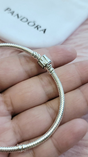 Pulsera Dupe Para Charms Bañado En Plata S925 Tipo Pandora Marvel 18 Cm