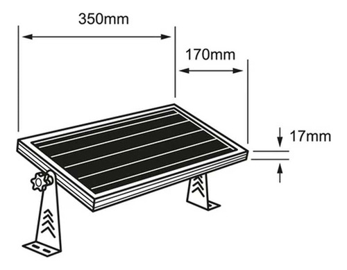 Lum Ext Solar Led 6w 3.7vcd 5hrs Control Remoto Salida Usb N