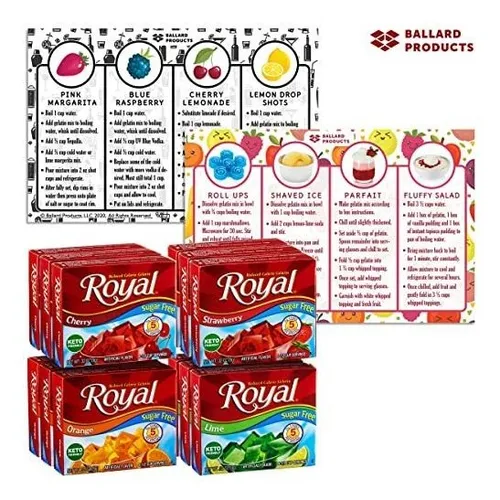 Gelatina - Royal Gelatin Sin Azúcar Paquete Variado De 12 |