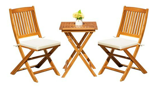 Set De Muebles Plegables Para Patio Con Cojines