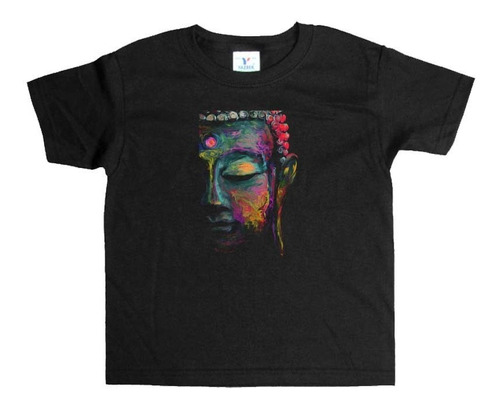 Remera Negra Buda Art#36