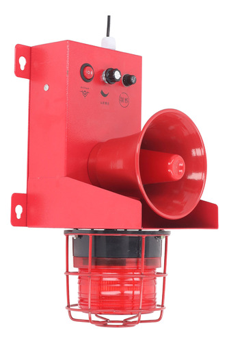 Alarma De Sonido Industrial, 60 W, 130 Db, Ip65, Led Estrobo