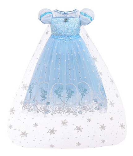 Disfraz Talla 3t Para Niñas Vestido De Reina Elsa Con