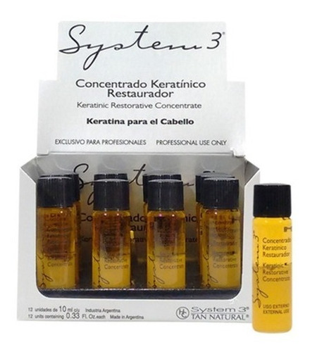 Caja Ampollas System Keratinicas Triaminicas 12u X10ml