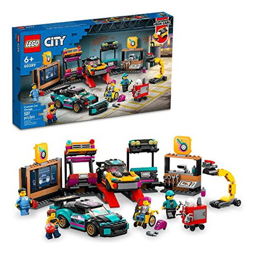 Lego City Custom Car Garage 60389, Set De Juguetes Con 2 Coc