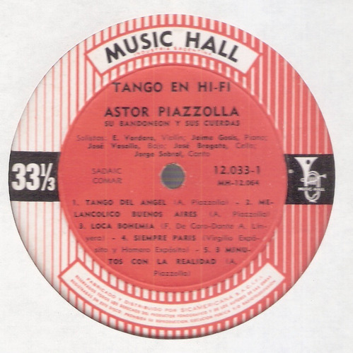 Astor Piazzolla: Tango En Hi-fi / Vinilo Music Hall Nacional