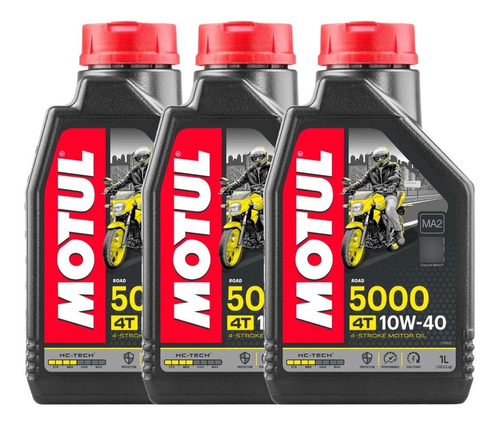 Aceite Moto 4t 5000 10w40 Semi Sintetico Motul 3l