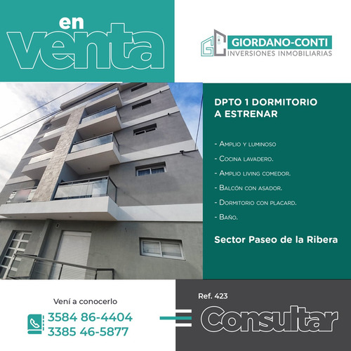 Departamento 1 Dormitorio En Venta