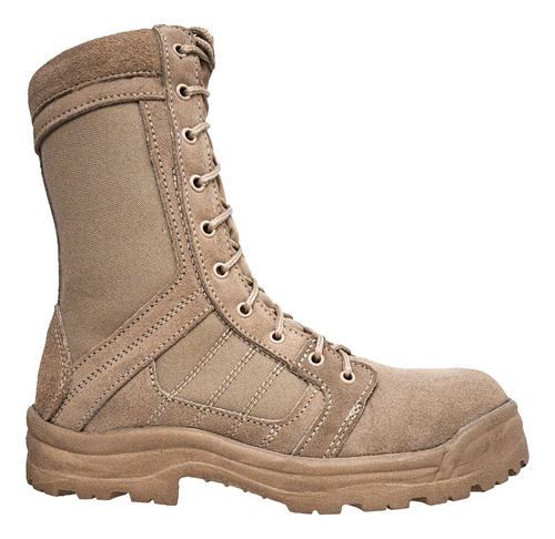 Botas Tipo Swat Ligera 100% Piel Militares Trabajo Kaki Negr