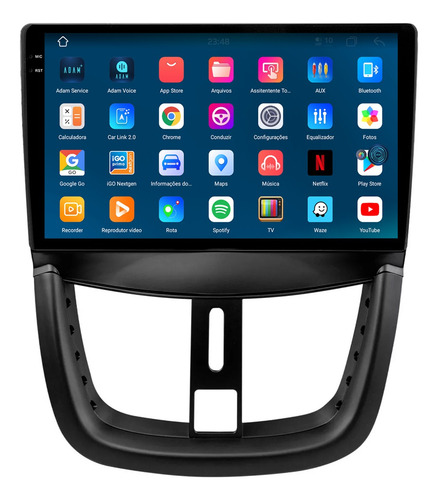 Multimídia Peugeot 207 9p Aikon Electron Carplay 2/64gb Voz
