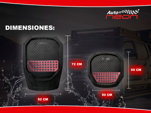 Juego 4 Tapetes Uso Rudo Para Auto Camioneta Tipo Charola