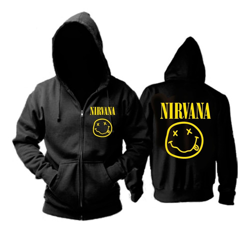 Imagen 1 de 3 de Combo Nirvana Campera + Remera + Gorra