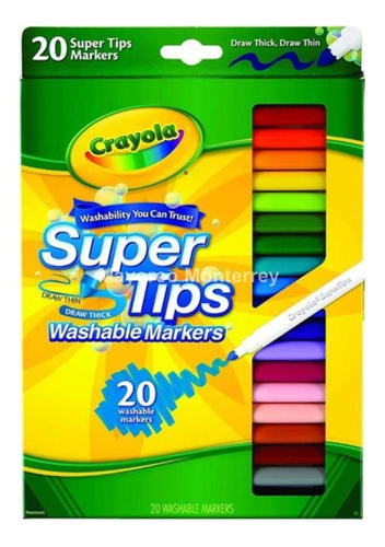 Super Tips 20 Plumones Marcadores Crayola 