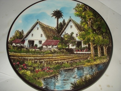 Plato Porcelana Made In Spain Firmado Numerado Buen Dibujo B