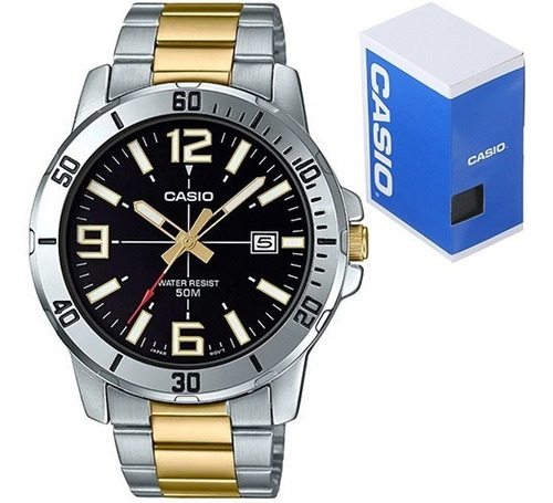 Reloj Casio Mtp Vd01sg Dorado Combinado Fechador Sumergible