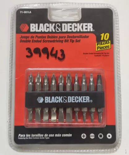BLACK+DECKER Screwdriver Bit Set, Double Ended, 10-Piece (71-081)