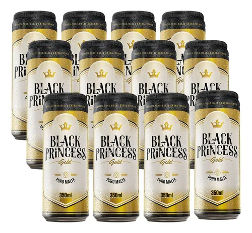 Cerveja Black Princess Gold Puro Malte 350ml - Pack 12 Uni
