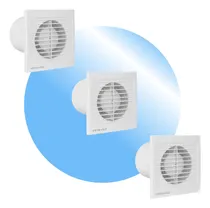 Comprar Set 3 Extractores Aire Para Baño 4'' Estevez 2504 Silencioso