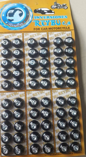 Imagen 4 de 5 de Tornillo Decorativo Para Placa De Carro Moto Todo Uso 10unid