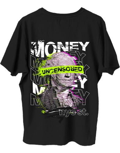 Remera 100% Algodon Estampada - Money Dolar