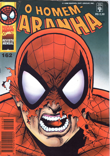 O Homem-aranha N° 162 - 84 Páginas Em Português - Editora Abril - Formato 13,5 X 19 - Capa Mole - 1996 - Bonellihq Cx03 Abr24