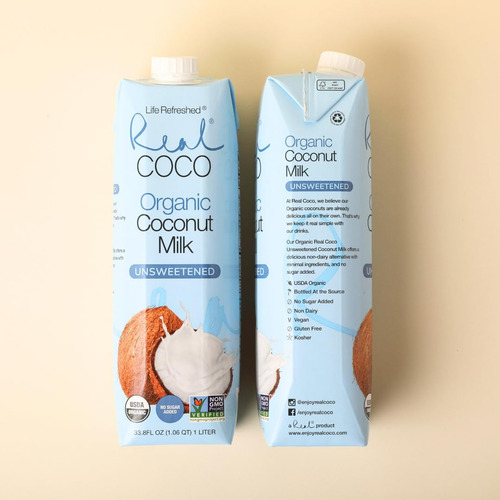 Bebida De Leche De Coco Original Orgánica Real Coco (paquete