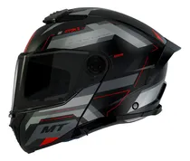 Comprar Casco para moto rebatible MT Helmets Solid A1 Matt Atom 2 SV MT FU404SV  negro y gris mate atom talla S 