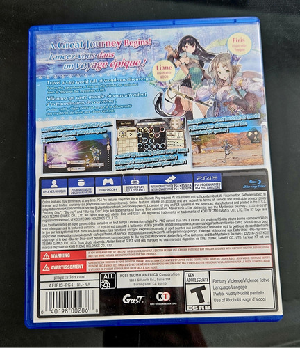 Atelier Firis The Alchemist And The Mysterious Journey (Usado)