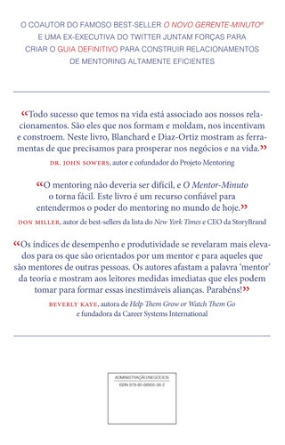 O Mentor-minuto, De Blanchard, Ken. Editora Best Business, Capa Mole, Edição 1ª Edição - 2018 Em Português