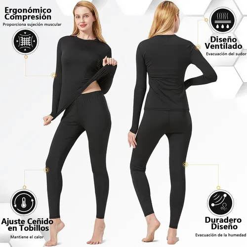 Anriy Ropa Termica Mujer Frio Ropa Interior Térmica Para