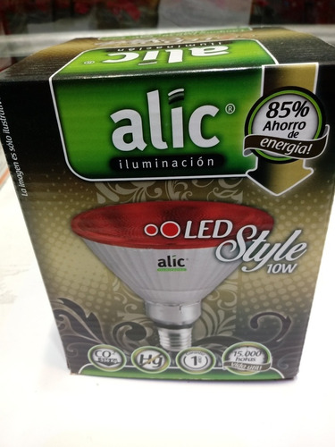 Imagen 1 de 1 de Lampara Par38 Rojo 10w Alic