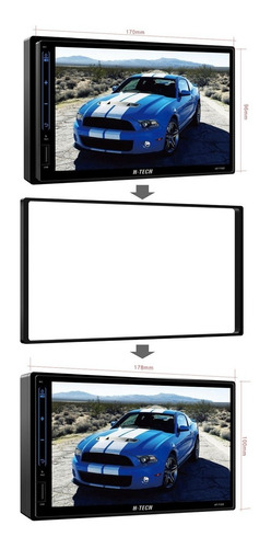 Imagem 3 de 5 de Multimídia 2 Din Android 10 7 Wi-fi Gps Usb Bt Sd 4x60 Rms