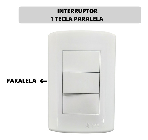 Interruptor Com Placa Varios Modelos Simples/paralelo/tomada Cor Interruptor 1 Tecla Paralela