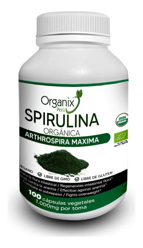 Spirulina Orgánica 1000 Mg (organix)