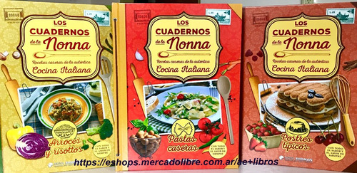 3 Libros De Cocina Cuadernos De La Nonna 1 - Recetas Caseras